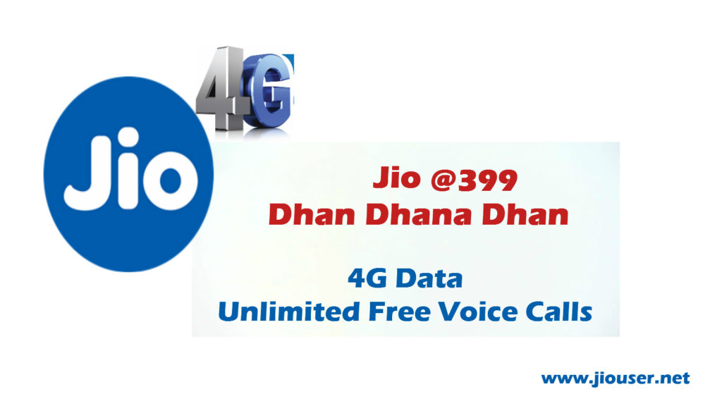 Jio Dhan dhana dhan Recharge 399 plan deatails