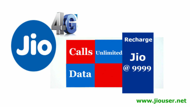 Jio 9999 recharge online plan details