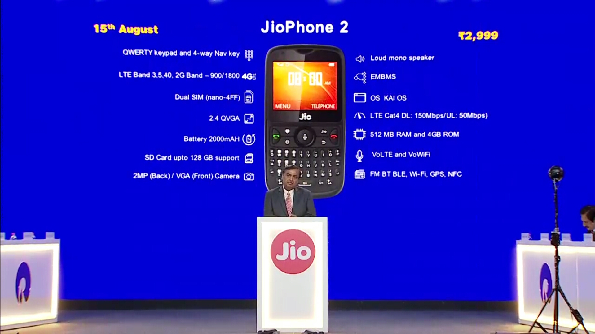 Jio phone 2 Specifications