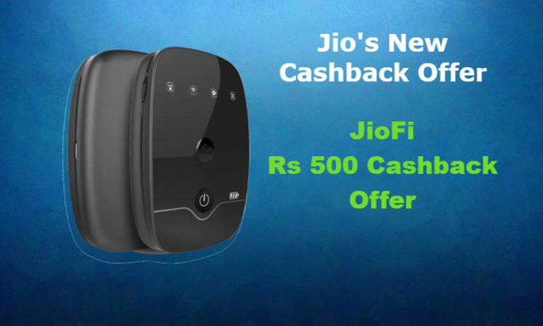 JioFi Device Cashback Offer 500