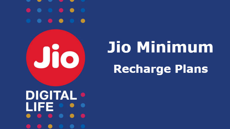 Jio Minimum Recharge plan