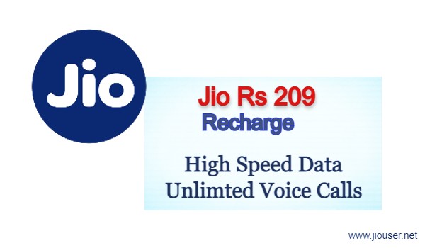 Jio 209 Recharge Plan Details